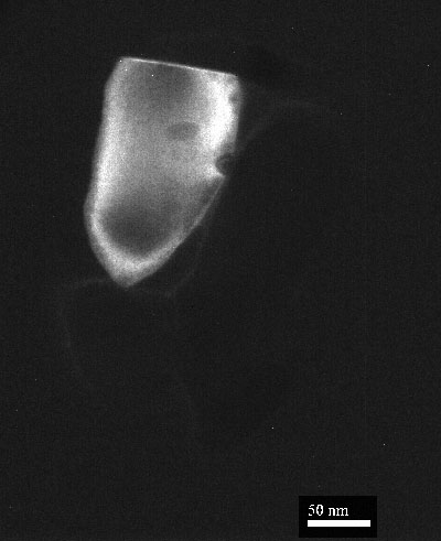 Dark field image of a zinc oxide crystal.